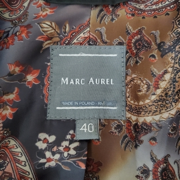 Marc Aurel Black Tweed Blazer Raw Hem Flap patch pocket Office Hidden Snap wool‎ - Picture 3 of 12